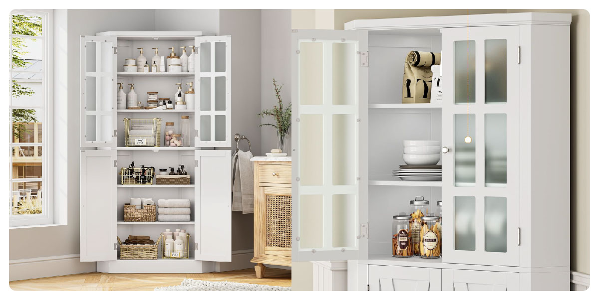 Pantry Cabinet with Pull-Out Shelves